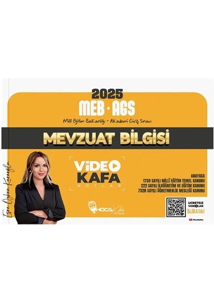 2025 MEB AGS Mevzuat Bilgisi Video Kafa Notlar
