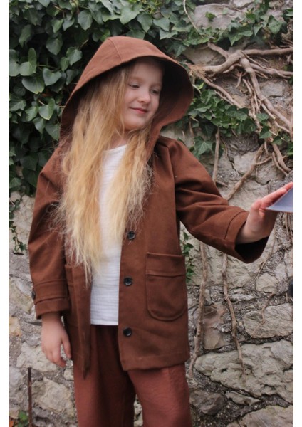 Unisex Çocuk Kapşonlu Trençkot Yağmurluk modelleri