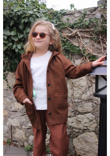 Unisex Çocuk Kapşonlu Trençkot Yağmurluk fırsatları