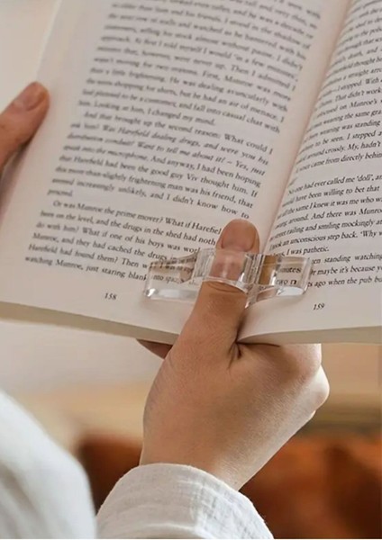 Pleksi Parmak Kitap Tutucu-- 4 Adet--