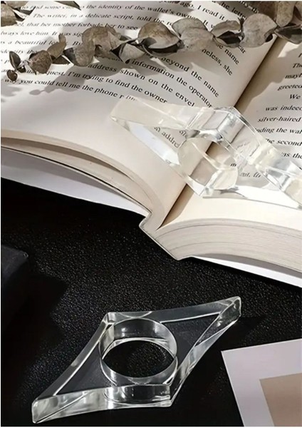 Pleksi Parmak Kitap Tutucu-- 4 Adet-- modelleri