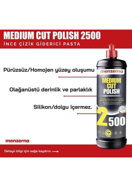 2500 Medium Cut Polish Orta Der. Çizik Gid. Pasta 250ml