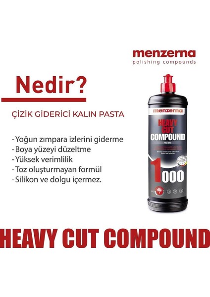 1000 Heavy Cut Compoud Çizik Çıkarıcı Pasta 250 ml