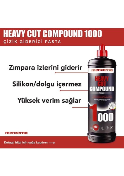 1000 Heavy Cut Compoud Çizik Çıkarıcı Pasta 250 ml