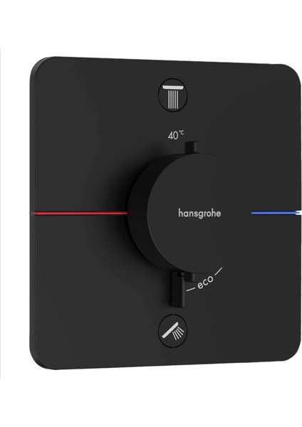 Showerselect Comfort Q Termostat Ankastre 2 Çıkış Satin Siyah 15583670