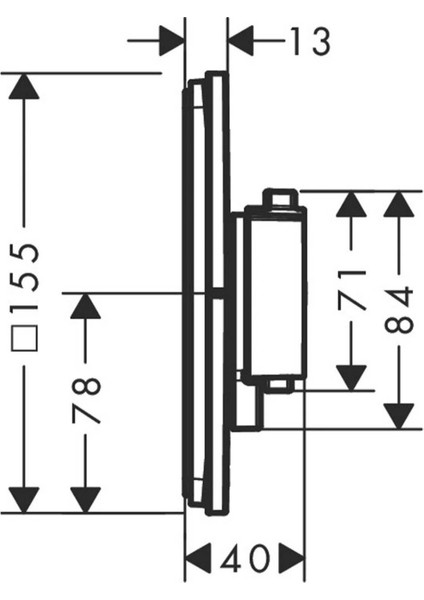 Showerselect Comfort Q Termostat Ankastre 2 Çıkış Satin Siyah 15583670