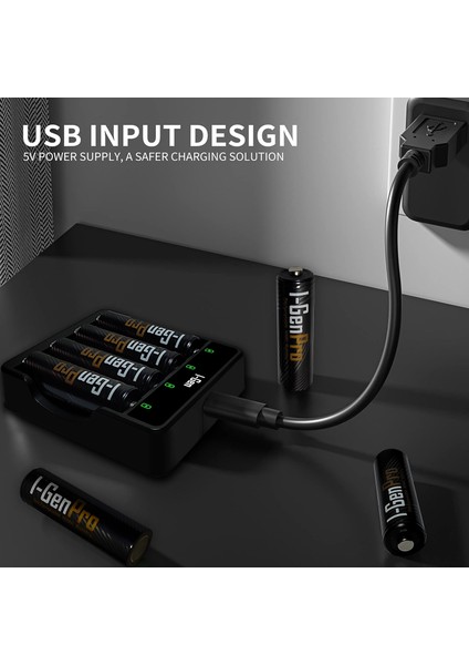 I-Gen G421 4'lü Pil Şarj Aleti + 2 Adet AA Pro 2950 mAh + 2 Adet AAA Pro 1100 mAh Şarjlı Kalem Pilli Set 1.2V Ni-MH fiyatları