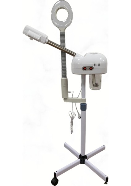 Büyüteçli Looplu LED Işıklı Sıcak Buhar Ozonlu Yüz Buhar Makinesi