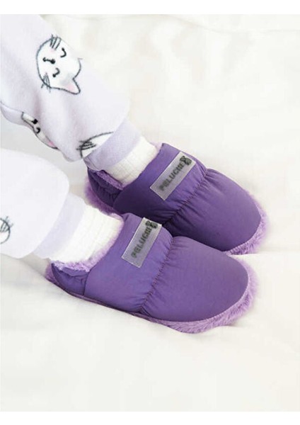 Purple Parachute Child Slipper Çocuk Günlük Ev Pandufu Par-Cmr Mor