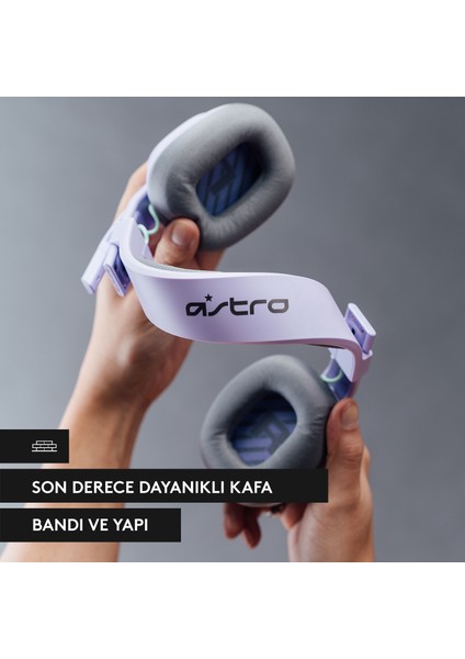 Astro A10 Kablolu Bilgisayar Için Oyuncu Kulaklığı, Lila