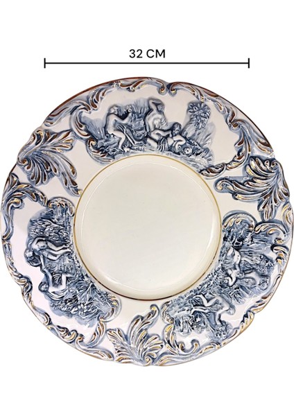 Italyan Capodimonte Duvar Tabağı