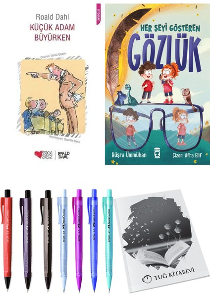 Her Şeyi Gösteren Gözlük ve Küçük Adam Büyürken 2li Set