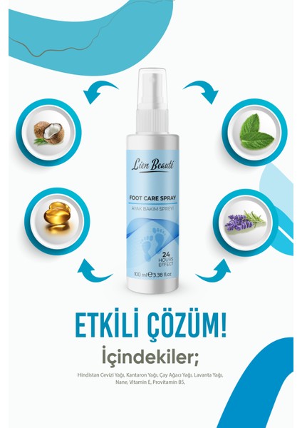 Ayak Ayakkabı Koku Giderici , Tırnak , Cilt Bakım Destek , Ferahlatıcı Nemlendirici Sprey