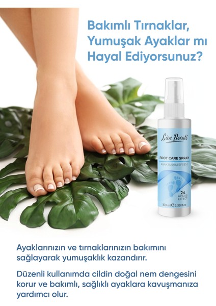 Ayak Ayakkabı Koku Giderici , Tırnak , Cilt Bakım Destek , Ferahlatıcı Nemlendirici Sprey
