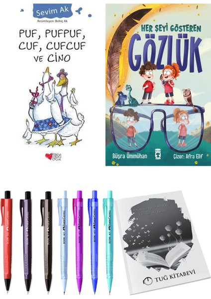 Her Şeyi Gösteren Gözlük ve Puf, Pufpuf, Cuf, Cufcuf ve Cino 2li Set