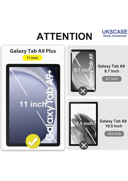 Samsung Galaxy Tab A9 Plus 11'' 2023 (SM-X210/X216/X218) Tempered Cam Ekran Koruyucu 2 Adet