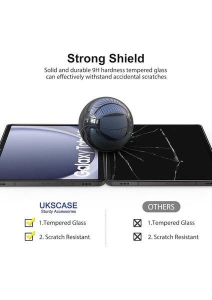 Samsung Galaxy Tab A9 Plus 11'' 2023 (SM-X210/X216/X218) Tempered Cam Ekran Koruyucu 2 Adet