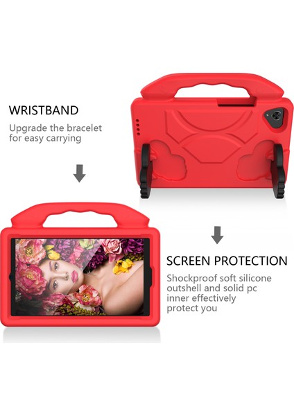 Huawei Matepad T8-Red Için Kickstand Eva Tablet Kapaklı Darbeye Dayanıklı Başparmak (Yurt Dışından)