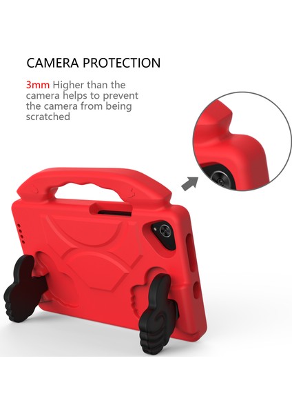 Huawei Matepad T8-Red Için Kickstand Eva Tablet Kapaklı Darbeye Dayanıklı Başparmak (Yurt Dışından)