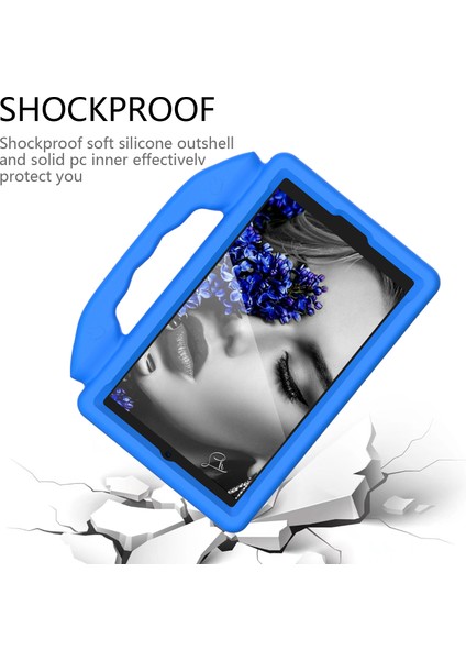 Huawei Matepad T8-Blue Için Kickstand Eva Tablet Kapaklı Darbeye Dayanıklı Başparmak (Yurt Dışından)