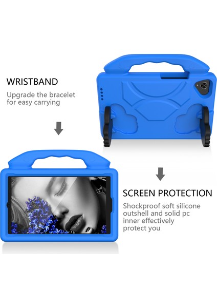 Huawei Matepad T8-Blue Için Kickstand Eva Tablet Kapaklı Darbeye Dayanıklı Başparmak (Yurt Dışından)