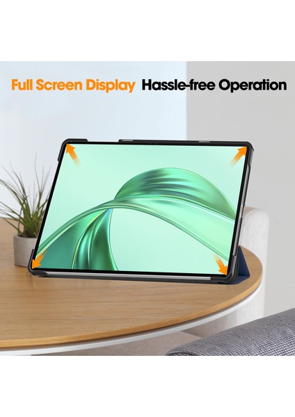 Honor Pad X8A Kılıf Anti-Drop Deri Standlı Tablet Kapak-Koyu Mavi (Yurt Dışından)