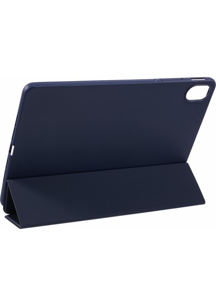 Huawei Matepad 11.5 S Kılıf Üç Katlı Stand Deri Tablet Kapak Petek Doku-Koyu Mavi (Yurt Dışından)