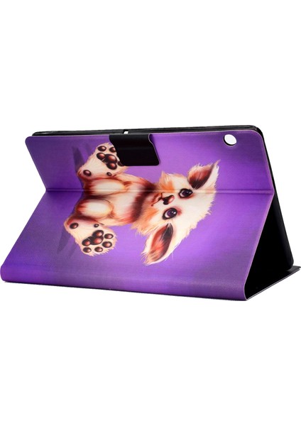 Darbeye Dayanıklı Desen Baskı Kartı Yuvası Standı Pu Deri Tablet Kılıfı Için Huawei Mediapad T3 10-Abyssinian Cat (Yurt Dışından)