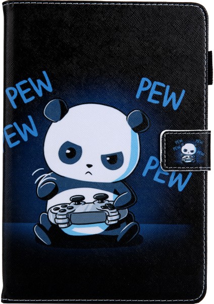 Evrensel Hayvan Desenli 8-Inç Pu Deri Standı Tablet Kılıfı Huawei Mediapad T3 8.0/ipad Mini 5,vb-Panda (Yurt Dışından)