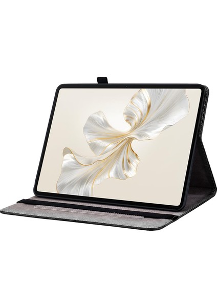 Honor Pad 9 Kart Yuvası Kılıfı Desen Baskı Pu Deri Tablet Kapağı-Kedi ve Kaplan Için (Yurt Dışından)