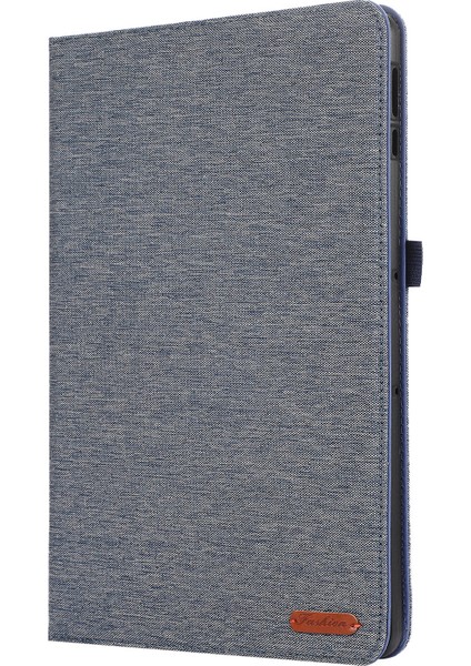 Honor Pad 9 Için Deri Kılıf Kumaş Doku Tablet Kapak Standı Kart Tutuculu-Mavi (Yurt Dışından)