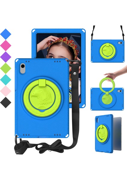 Kartal Desenli Kickstand Tablet Kapağı Huawei Matepad Se 11/lenovo Tab M11/SAMSUNG Galaxy Tab S9 Fe/s9/s8/s7/xiaomi Redmi Pad Se/pad 6-Mavi (Yurt Dışından)