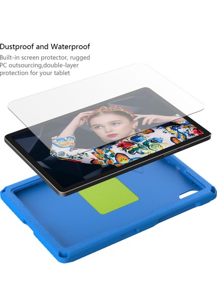 Kartal Desenli Kickstand Tablet Kapağı Huawei Matepad Se 11/lenovo Tab M11/SAMSUNG Galaxy Tab S9 Fe/s9/s8/s7/xiaomi Redmi Pad Se/pad 6-Mavi (Yurt Dışından)