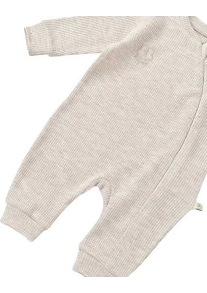 Organik Tulum Fermuarlı Nature In Waffle Kahve Melanj (0-12 Ay) fiyatları