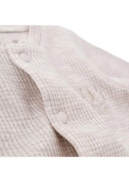 Organik Tulum Fermuarlı Nature In Waffle Kahve Melanj (0-12 Ay) modelleri