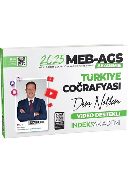 2025 Meb Ags Türkiye Coğrafyası Video Ders Notl- Alican Demir Yayıncılık