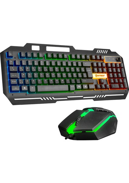 2025 Quin Rgb Zemin Aydınlatmalı USB Q Gaming Klavye + Mouse Set