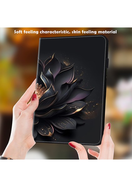 Honor Pad X9 Kılıf Pu Deri Folyo Standı Desen Baskı Tablet Kapak-Çiçek (Yurt Dışından)