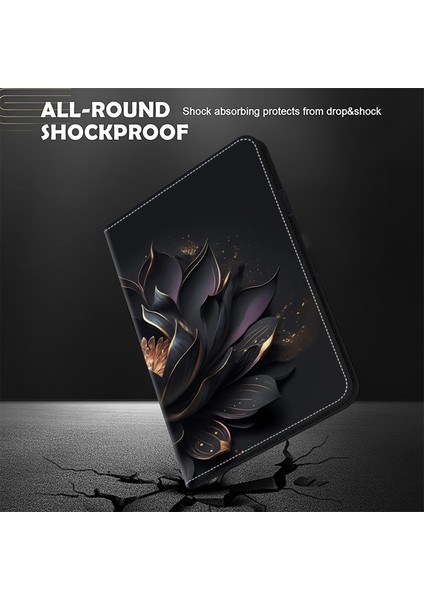 Honor Pad X9 Kılıf Pu Deri Folyo Standı Desen Baskı Tablet Kapak-Çiçek (Yurt Dışından)