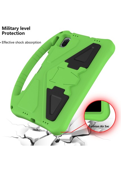 Xiaomi Pad 6/pad 6 Pro/huawei Matepad Se 11 Çocuklar Tablet Kılıfı Kolu Kickstand Sağlam Eva Kapak-Yeşil (Yurt Dışından)