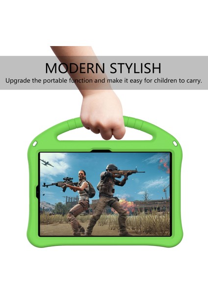 Xiaomi Pad 6/pad 6 Pro/huawei Matepad Se 11 Çocuklar Tablet Kılıfı Kolu Kickstand Sağlam Eva Kapak-Yeşil (Yurt Dışından)