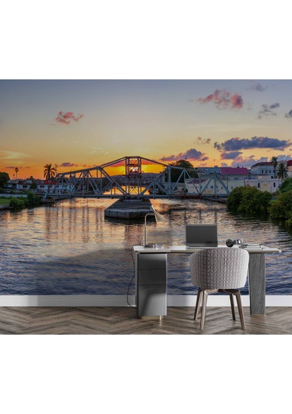 Küba Matanzas Şehri Köprüsü Manzaralı Duvar Kağıdı fırsatları