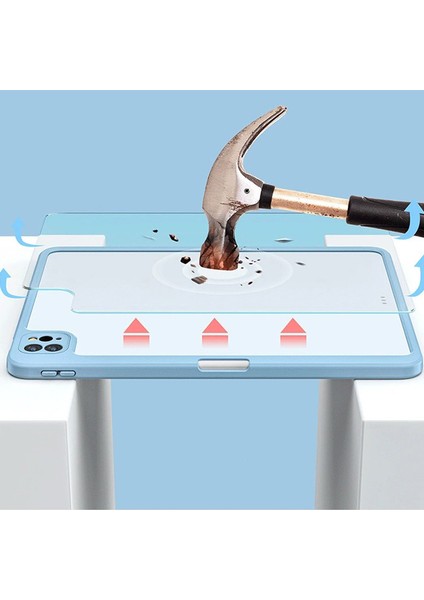 Huawei Matepad 11 (2021) Kılıf Pu Deri Tablet Kabuğu Kalem Tutuculu Döner Stand-Bebek Mavisi Için (Yurt Dışından)