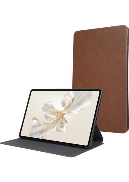 Honor Pad 9 Için Kılıf Çizilmez Pu Deri Otomatik Uyku/uyandırma Tablet Kapağı-Kahverengi (Yurt Dışından)