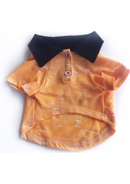 Orange Skies Polo Yaka Tshirt Köpek Kiyafeti Köpek Elbisesi