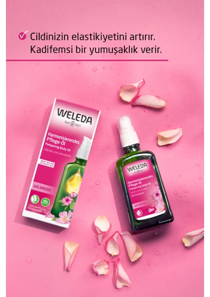 Organik Yabani Gül Özlü Yenileyici Vücut Bakım Yağı 100ml
