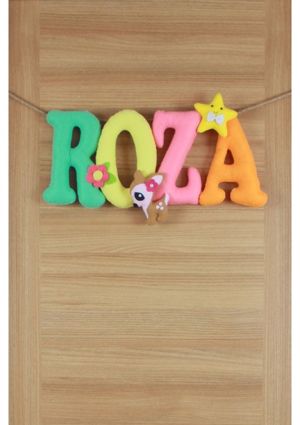 Roza Isimli Kız Bebek ve Hastane Odası Kapı Süsü