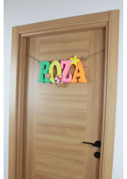 Roza Isimli Kız Bebek ve Hastane Odası Kapı Süsü