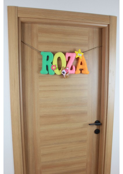 Roza Isimli Kız Bebek ve Hastane Odası Kapı Süsü