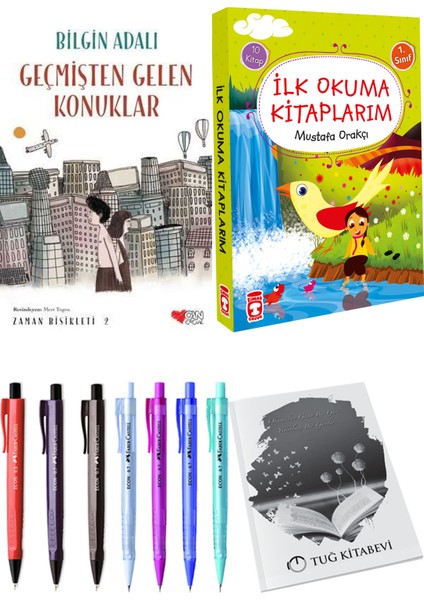 İlk Okuma Kitaplarım 10 Kitap ve Zaman Bisikleti 2 Geçmişten Gelen Konuklar 2li Set